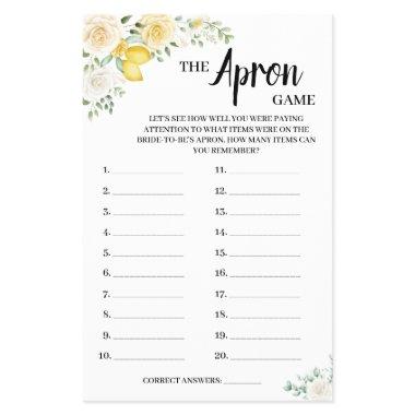 The Apron Game Lemon&Roses  Game  Flyer