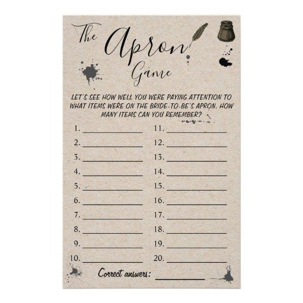 The Apron Game | Pen & Inkwell Shower Game Invitations Flyer