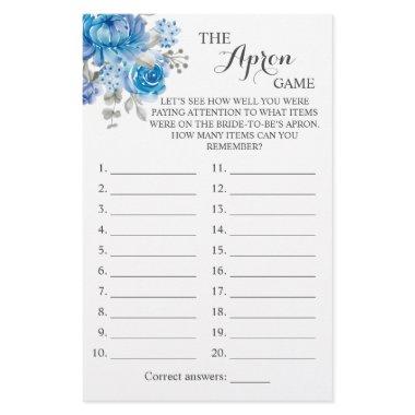 The Apron Shower Blue Flower Game  Flyer