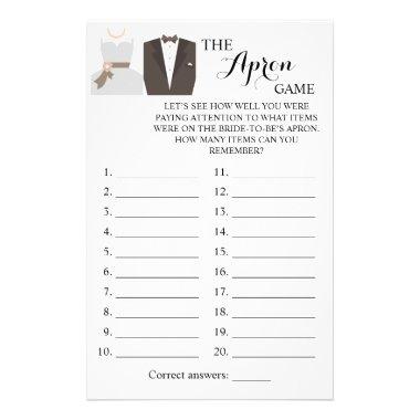 The Apron Shower Bride and Groom Game Invitations Flyer