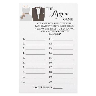 The Apron Shower Bride and Groom Game  Flyer