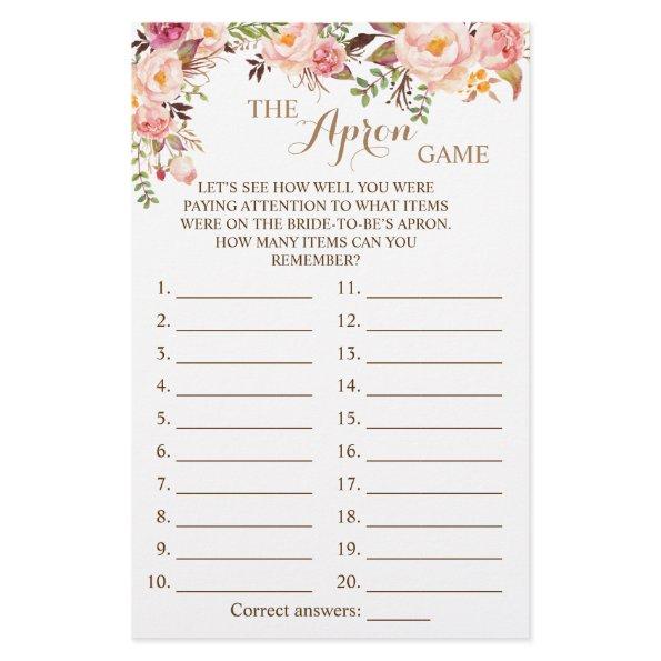 The Apron Shower Pink Floral Game  Flyer