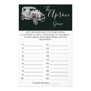The Apron Shower Wedding Car Bridal Game Invitations Flyer