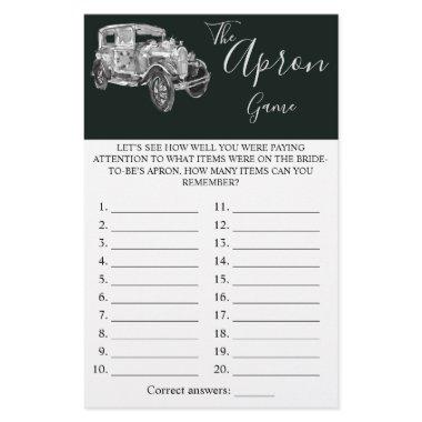 The Apron Shower Wedding Car Bridal Game  Flyer