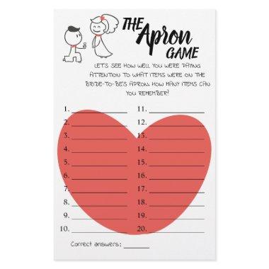 The Apron Shower Wedding Couple Game  Flyer