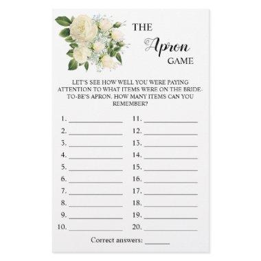 The Apron Shower White Roses Game  Flyer