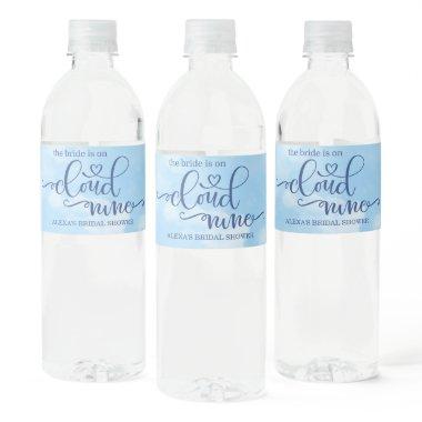 The Bride is on Cloud 9 Paper Water Bottle Label