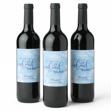 The Bride is on Cloud 9 Wine Label