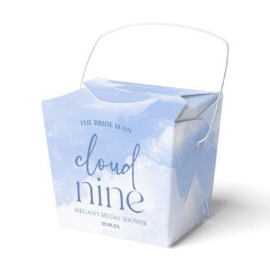 The Bride Is On Cloud Nine Blue  Favor Boxes