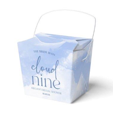 The Bride Is On Cloud Nine Blue Bridal Shower Favor Boxes