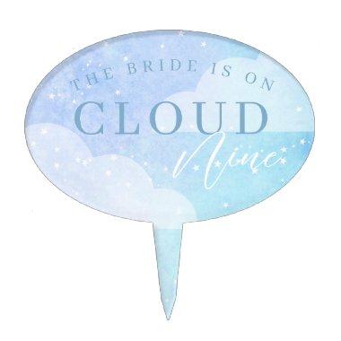 The Bride is on Cloud Nine Bridal Shower Cake Topper
