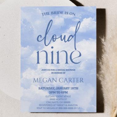 The Bride Is On Cloud Nine Bridal Shower Invitations