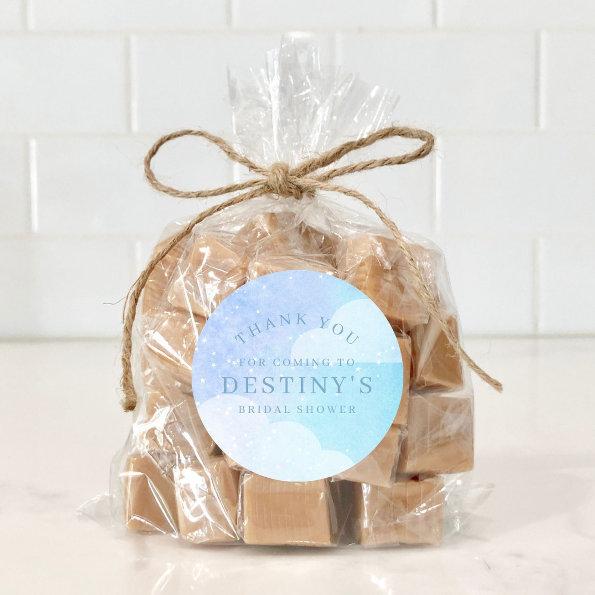 The Bride is on Cloud Nine  Thank You Classic Round Sticker