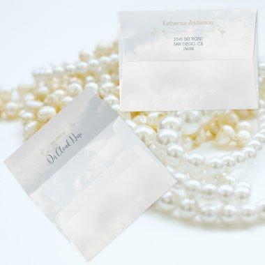 The Bride Is On Cloud Nine Elegant  Envelope