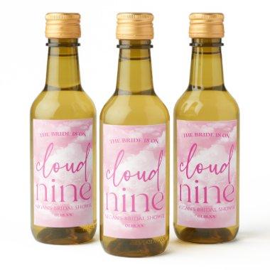 The Bride Is On Cloud Nine Pink  Wine Label