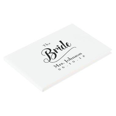 The Bride Mrs. Wedding Date Guest Book