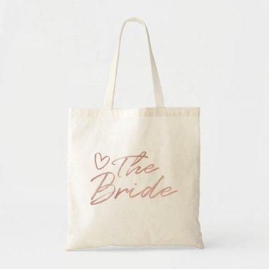 The Bride - Rose Gold faux foil tote bag
