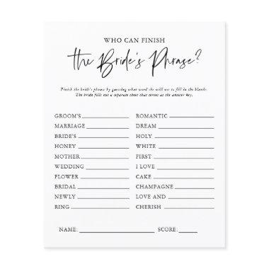 The Bride's Phrase |  Game