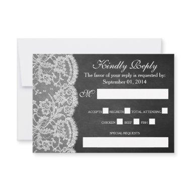 The Chalkboard & Lace Wedding Collection RSVP Card