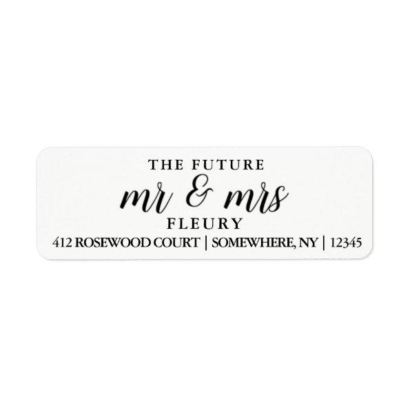The Future Mr and Mrs Return Address Labels Small