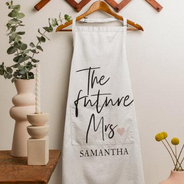 The Future Mrs and Your Name | Modern Beauty Gift Apron
