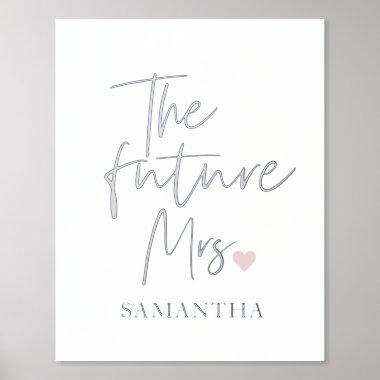 The Future Mrs and Your Name | Modern Beauty Gift Foil Prints