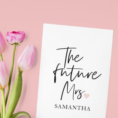 The Future Mrs and Your Name | Modern Beauty Gift Holiday Invitations