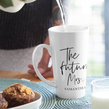 The Future Mrs and Your Name | Modern Beauty Gift Latte Mug