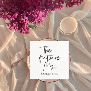 The Future Mrs and Your Name | Modern Beauty Gift Napkins