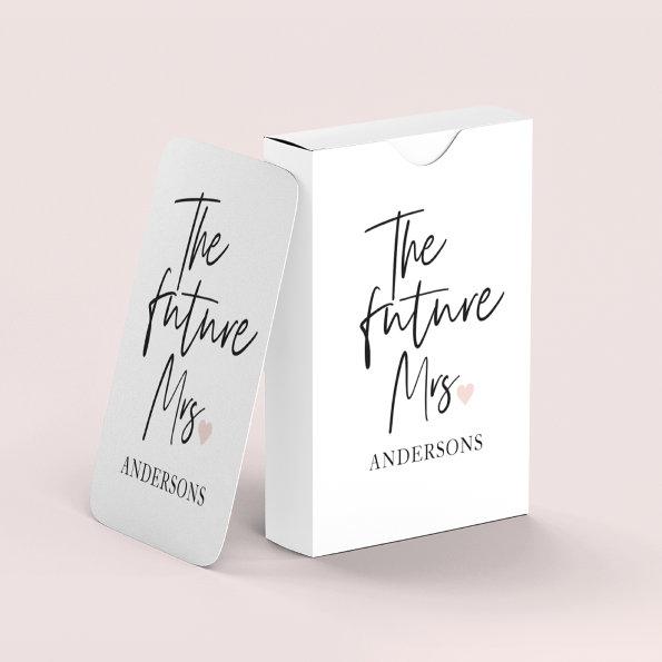The Future Mrs and Your Name | Modern Beauty Gift Playing Invitations