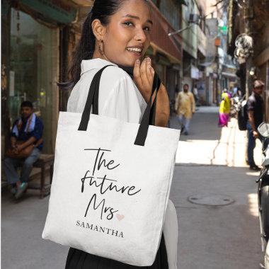 The Future Mrs and Your Name | Modern Beauty Gift Tote Bag