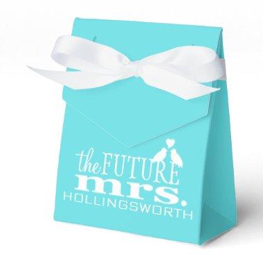 The Future Mrs. Blue and White Bridal Shower Favor Boxes