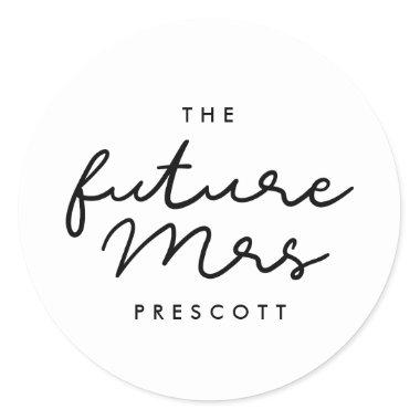 The future Mrs Classic Round Sticker