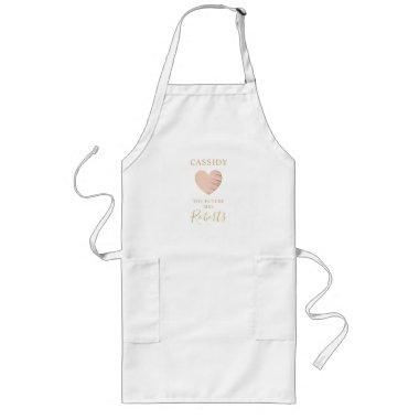 The Future MRS Quote Pink & Gold Heart Effect Long Apron