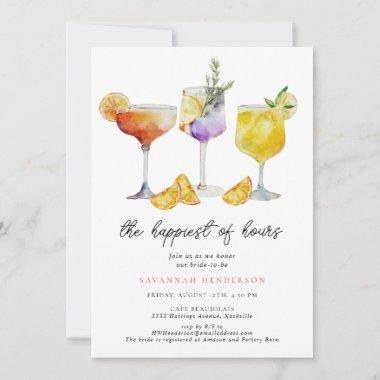 The Happiest Of Hours Cocktail Bridal Shower Invitations