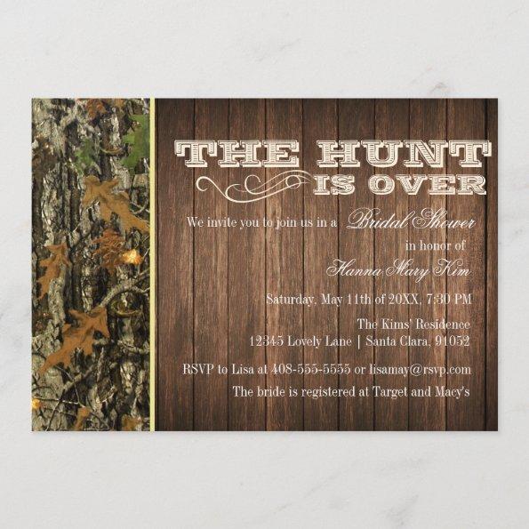 The Hunt Is Over Bridal Shower Invitations