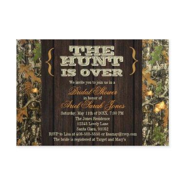 The Hunt Is Over Camo Bridal Shower Invitations