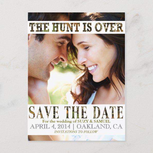 The Hunt is Over Camo Save The Date Announcement