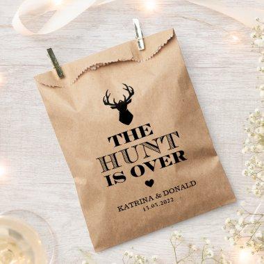 The Hunt is Over Rustic Country Wedding Favor Bag