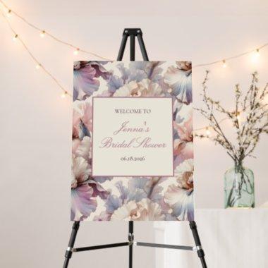 The Iris Ballet Blush Floral Bridal Shower Welcome Foam Board