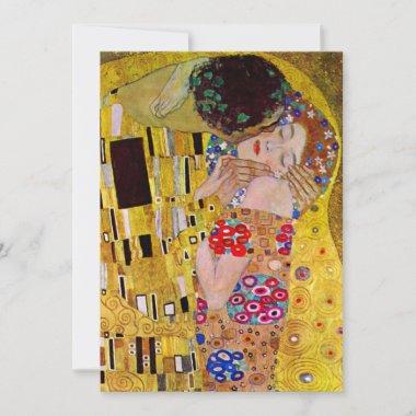 The Kiss Gustav Klimt, Victorian Art Bridal Shower Invitations