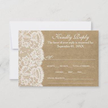 The Kraft & Lace Wedding Collection RSVP Cards
