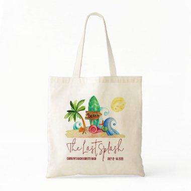 The Last Splash, Beach, Surfing Bachelorette Party Tote Bag