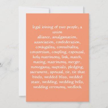 THE MEANING OF MARRAIGE BRIDAL SHOWER INVITE