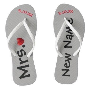 The New Mrs. ... Personalized Flip Flops