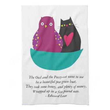 The Owl and the Pussycat - Kitchen Towel/Tea Towl Towel