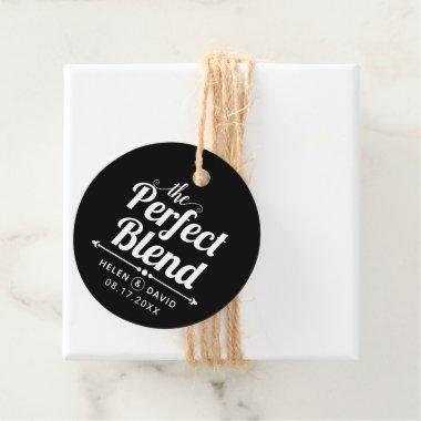 The perfect blend black, white typography wedding favor tags