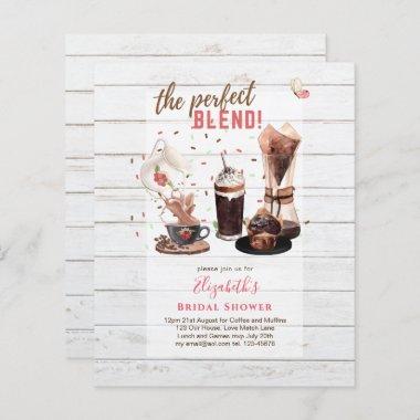 The Perfect Blend BRIDAL SHOWER Invitations COFFEE