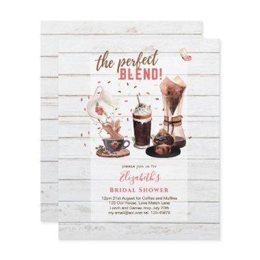 The Perfect Blend BRIDAL SHOWER Invitations COFFEE