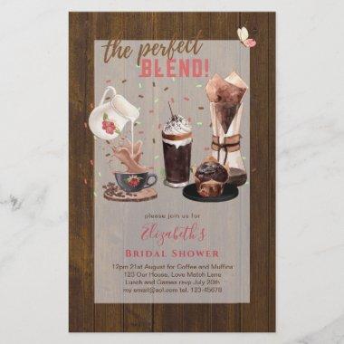 The Perfect Blend BRIDAL SHOWER Invitations COFFEE Flyer